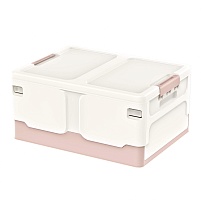 Ящик пластиковый складной белый, дно розовое, 480х360х240 мм в Усть-Куте