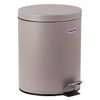 Ведро-контейнер для мусора (урна) с педалью LAIMA Classic, 12 л, серое, матовое, металл, со съемным внутренним ведром в Усть-Куте