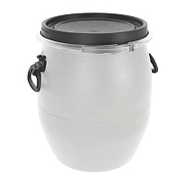 Бочка пластиковая 48 л с хомутом белая в Усть-Куте Бочка пластиковая 48 л с хомутом белая в Усть-Куте