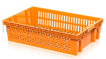 Ящик для овощей, фруктов и хлеба Евролоток оранжевый в Усть-Куте