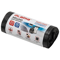 Мешки для мусора 20 л, черные, в рулоне 30 шт., ПНД, 8 мкм, 500х450 мм, LAIMA, 601376 в Усть-Куте