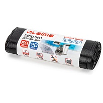 Мешки для мусора 60 л, черные, в рулоне 20 шт., ПНД, 10 мкм, 700х600 мм, LAIMA, 601381 в Усть-Куте Мешки для мусора 60 л, черные, в рулоне 20 шт., ПНД, 10 мкм, 700х600 мм, LAIMA, 601381 в Усть-Куте