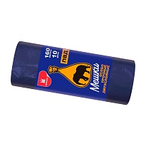 Мешки для мусора 160 л, синие, рулон 10 шт., ПВД, 35 мкм, 1100х900 мм, Уфа Пак, МВ1755 (МВ 160-10ср) в Усть-Куте