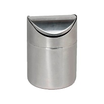 Урна для мусора 1,2 л настольная, с качающейся крышкой, нержавеющая сталь, матовая в Усть-Куте