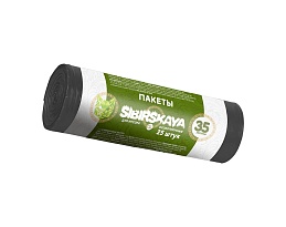 Мешки для мусора 30 л, черные, в рулоне 25 шт., ПНД, 7 мкм, 580х480 мм, SIBIRSKAYA, 101-003 S в Усть-Куте