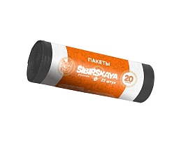 Мешки для мусора 20 л, черные, в рулоне 25 шт., ПНД, 6 мкм, 420х450 мм, SIBIRSKAYA, 101-001 S в Усть-Куте
