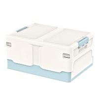 Ящик пластиковый складной белый, дно голубое, 480х360х240 мм в Усть-Куте