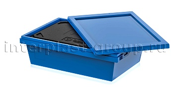 Изотермический контейнер KV 6416 в сборе с крышкой голубой в Усть-Куте Изотермический контейнер KV 6416 в сборе с крышкой голубой в Усть-Куте