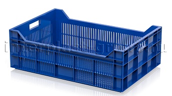 Ящик для овощей, фруктов и ягод перфорированный синий в Усть-Куте