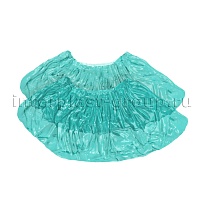 Бахилы бирюзовые 2000 шт (1000 пар), 16 мкм, однослойные, с одной резинкой, Эконом в Усть-Куте