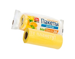 Мешки для мусора 35 л, ароматизированные, желтые, в рулоне 20 шт., ПНД, 12 мкм, 560х530 мм, GRIFON Цитрусовый Микс, 100-033 в Усть-Куте