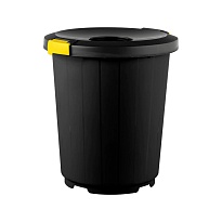 Мусорный бак с крышкой - воронкой 105 л темно-серый 105 темно-серый в Усть-Куте