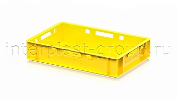 Ящик для мяса и колбасных изделий Е-1 желтый в Усть-Куте Ящик для мяса и колбасных изделий Е-1 желтый в Усть-Куте