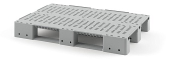 Поддон пластиковый перфорированный (усилен 2 трубами) с бортиками серый в Усть-Куте