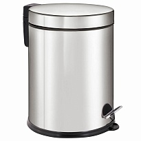 Ведро-контейнер для мусора урна с педалью LAIMA Classic Plus, 12 л, зеркальное в Усть-Куте