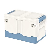 Ящик пластиковый складной белый, дно синее, 370х240х240 мм в Усть-Куте