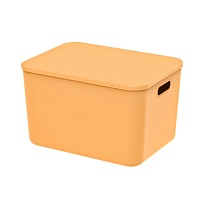 Ящик пластиковый вкладываемый желтый 410х305х245 мм в Усть-Куте