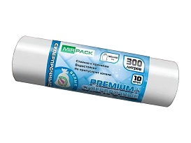 Мешки для мусора 300 л, белые, в рулоне 10 шт., ПВД 70 мкм, 1400х1000 мм, PREMIUM+, 300101602 в Усть-Куте Мешки для мусора 300 л, белые, в рулоне 10 шт., ПВД 70 мкм, 1400х1000 мм, PREMIUM+, 300101602 в Усть-Куте
