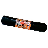 Мешки для мусора 480 л, черные, в рулоне 5 шт., ПВД, 65 мкм, 1700х1300 мм, Концепция Быта Профи, 603735 в Усть-Куте