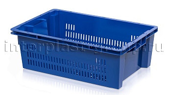 Ящик универсальный для овощей, фруктов и хлеба перфорированный синий в Усть-Куте
