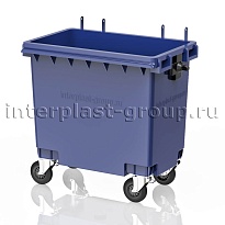 Мусорный контейнер 770 л синий без крышки 770 голубой в Усть-Куте
