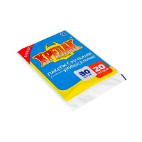 Мешки для мусора 20 л, с ручками, черные, в пачке 20 шт., ПНД, 10 мкм, 550х440 мм, Крепак, 4607075710023 в Усть-Куте